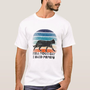 猫に言えばPSPSヴィンテージcat Tシャツ