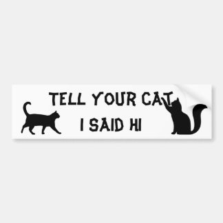猫に言ってバンパーステッカー バンパーステッカー