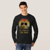 猫に言ってPspsp猫パパ子猫 Tシャツ (正面フル)