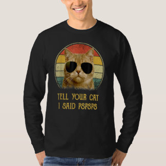 猫に言ってPspsp猫パパ子猫 Tシャツ
