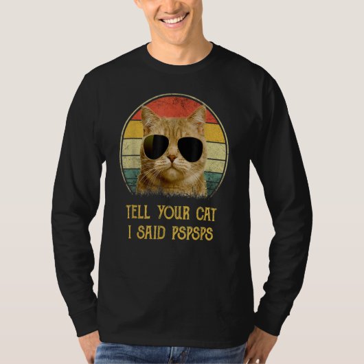 猫に言ってPspsp猫パパ子猫 Tシャツ (正面)