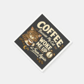 猫に起こされたからコーヒー スタンダードカクテルナプキン (角)