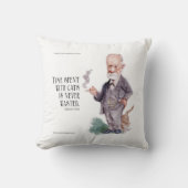 猫に関する自由と引用文 クッション (正面)