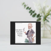 猫に関する自由と引用文 ポストカード (スタンド正面)