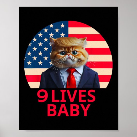 猫に9条の命 トランプ 2024 勝つ 勝利 優勝者 トランプ ポスター (正面)