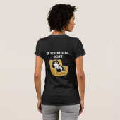 猫に「必要なら呼んで」と言われたら サルカスティックなネコ Tシャツ (裏面フル)