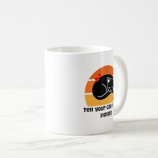 猫にpspspsと言った コーヒーマグカップ (正面右)