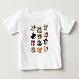 猫ぬいぐるみコレクション ベビーTシャツ