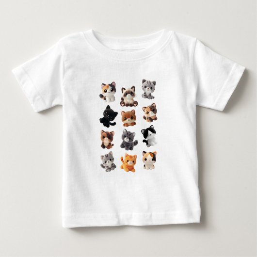 猫ぬいぐるみコレクション ベビーTシャツ (正面)
