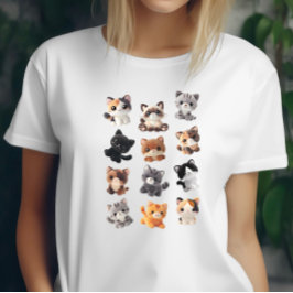 猫ぬいぐるみコレクション Tシャツ
