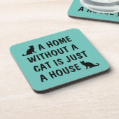 猫のいない家は家だおもしろい コースター (左側)