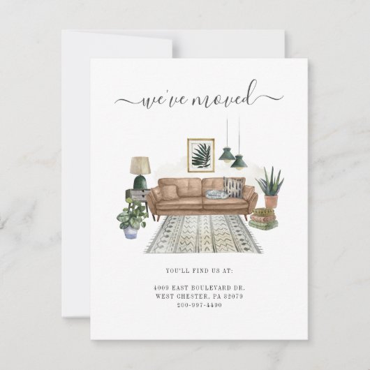 猫のおしゃれな動きのお知らせ引っ越しました (正面)