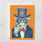 猫のおじさん、サムがあなたを望んでいる 招待状 (正面)