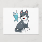 猫のおとり魚 ポストカード (正面)