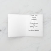 猫のおばあさん熱狂するの誕生日 カード (内部)