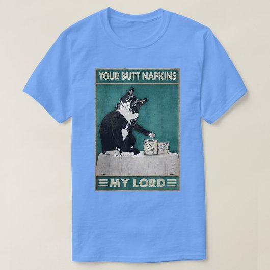 猫のおもしろいお尻ナプキンスマイロードトイレティッシュ  Tシャツ (デザイン正面)
