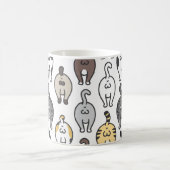 猫のおもしろいお尻 コーヒーマグカップ (中央)