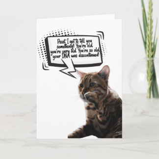 猫のおもしろいささやき誕生日グリーティングカード カード