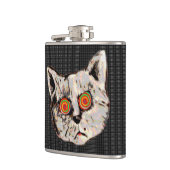 猫のおもしろいらせん目 フラスク (左)