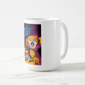 猫のおもしろいアートワーク コーヒーマグカップ (正面右)
