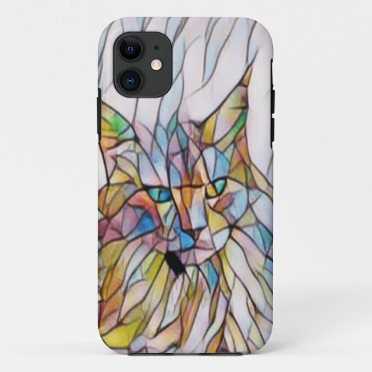 猫のおもしろいアートワーク Case-Mate iPhoneケース (裏面)
