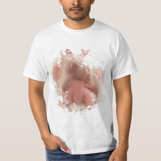 猫のおもしろいアートワーク Tシャツ (正面)