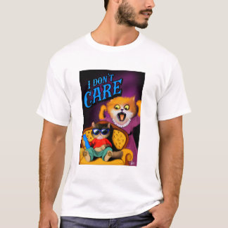 猫のおもしろいアートワーク Tシャツ