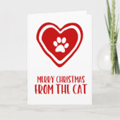 猫のおもしろいクリスマスカードからメリークリスマス シーズンカード (正面)