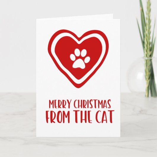 猫のおもしろいクリスマスカードからメリークリスマス シーズンカード (正面)