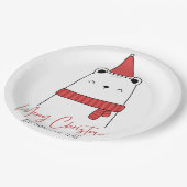 猫のおもしろいクリスマス ペーパープレート (アングル)