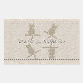 猫のおもしろいクレフスター工芸品のステッカー 長方形シール