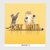 猫のおもしろいシャツ | cat mom gift |猫のママ シール (シート)