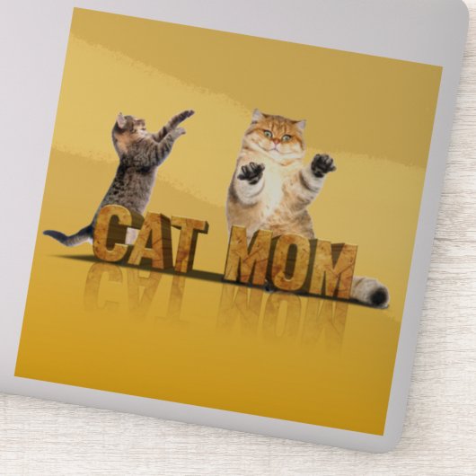 猫のおもしろいシャツ | cat mom gift |猫のママ シール (詳細)
