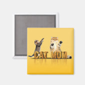 猫のおもしろいシャツ | cat mom gift |猫のママ マグネット (正面/裏面)