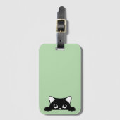 猫のおもしろいシルエット ラゲッジタグ (正面縦)