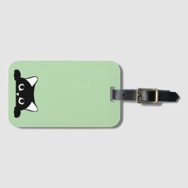 猫のおもしろいシルエット ラゲッジタグ