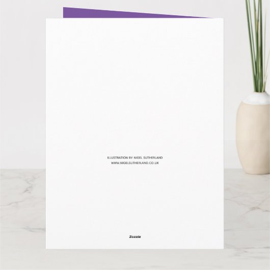 猫のおもしろいデザインが目的の誕生日 カード (裏面)