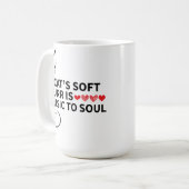 猫のおもしろいデザイン、猫のピュラーは魂の音楽 コーヒーマグカップ (正面左)