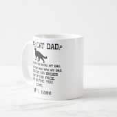 猫のおもしろいパパと猫の名前 コーヒーマグカップ (正面左)