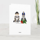 猫のおもしろいフォーマル誕生日 カード (裏面)