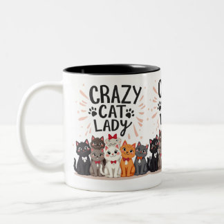 猫のおもしろいマグのラップ猫好きギフトマグのカット猫 ツートーンマグカップ
