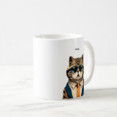 猫のおもしろいマグ コーヒーマグカップ (正面右)