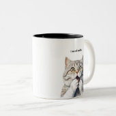 猫のおもしろいマグ ツートーンマグカップ (正面右)