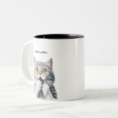 猫のおもしろいマグ ツートーンマグカップ (正面左)