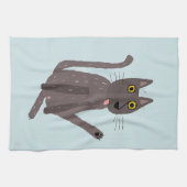 猫のおもしろいユーモア キッチンタオル (横)