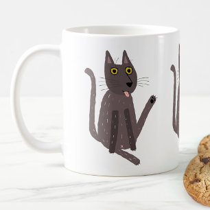 猫のおもしろいユーモア コーヒーマグカップ