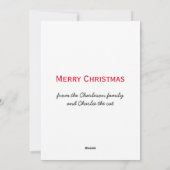 猫のおもしろいユーモア シーズンカード (裏面)