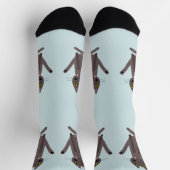 猫のおもしろいユーモア ソックス (上部)