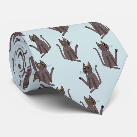 猫のおもしろいユーモア ネクタイ (ロール)