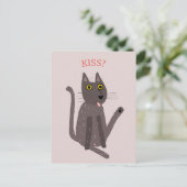 猫のおもしろいユーモア ポストカード (スタンド正面)